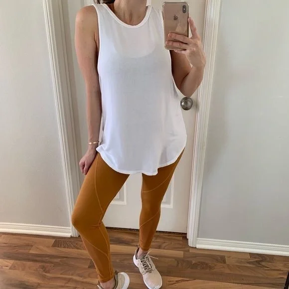 mrsalliexo | Marigold Sheer Panel Workout Leggings - Picture 3 of 6